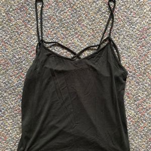 Black strappy tank top